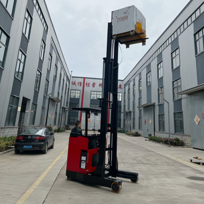 1.5t 2t Electric Supermarket Reach Forklift Truck Stacker 24v Ac Motor Stand On