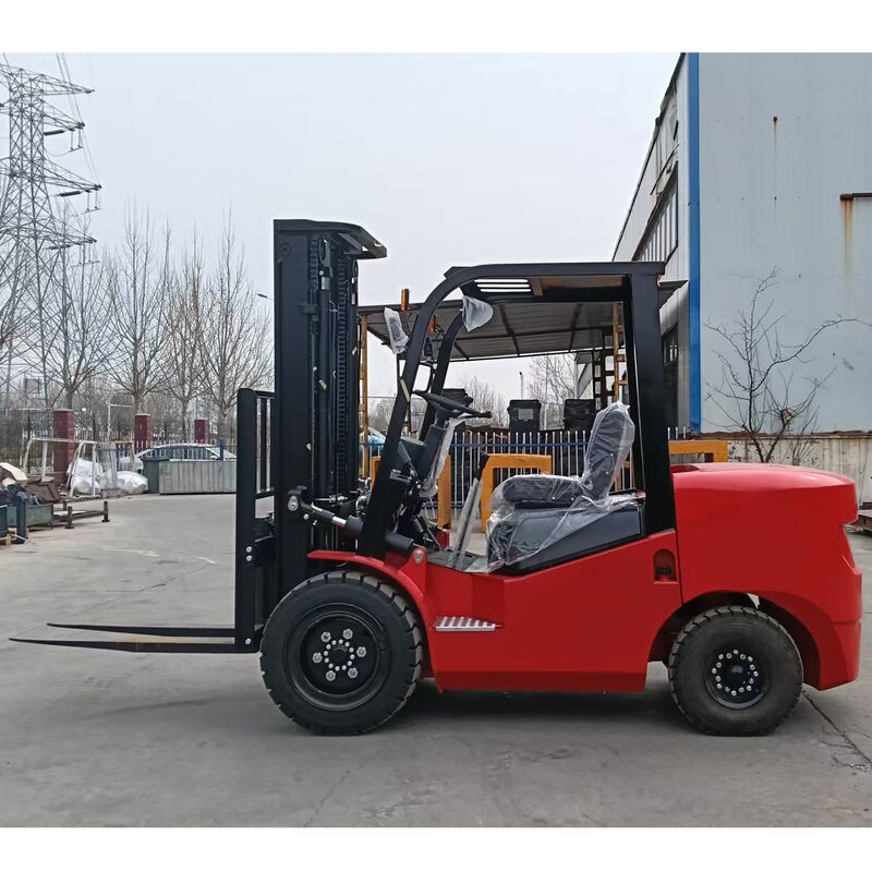 2-3.5 Ton diesel Forklift Truck Full Free Lift Triple Mast Wide Vision Automatic Transmission Solid Tires
