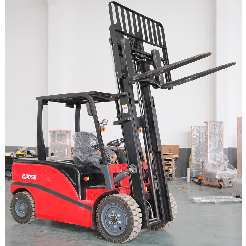 load 5tons 5000kg 4-wheel electric forklift full electric Low-price sales